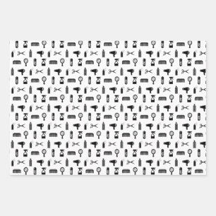 Feuille De Papier Cadeau Salon et coiffeur Motif COULEUR PERSONNALISÉE