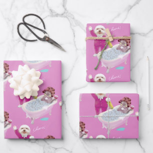 Feuille De Papier Cadeau Salutations de détente