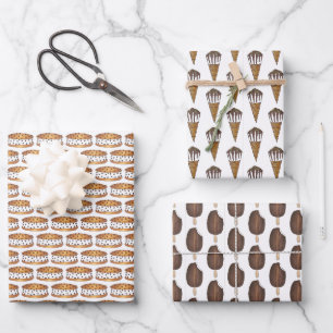 Feuille De Papier Cadeau Sandwich à la crème glacée de chipwich Popsicle au