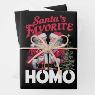 Feuille De Papier Cadeau Santas Favori Homo Gay Christmas LGBTQ Pride