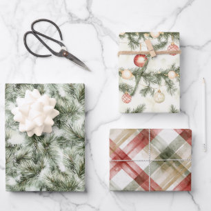 Feuille De Papier Cadeau Sapin de Noël