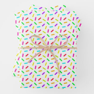 Feuille De Papier Cadeau Saupoudrer Motif coloré personnalisé