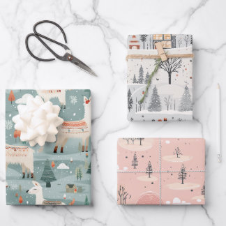 Feuille De Papier Cadeau Scandi doux inspiré Noël