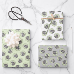 Feuille De Papier Cadeau Schnauzer Peinture Giant Standard Décroché Chien A