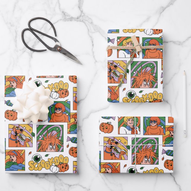 Feuille De Papier Cadeau Scooby-Doo Halloween Photos Pattern (Recto)