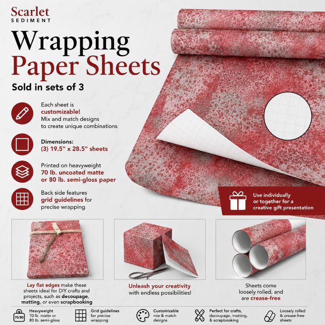 Feuille De Papier Cadeau Sédiment Écarlate (Créateur téléchargé)