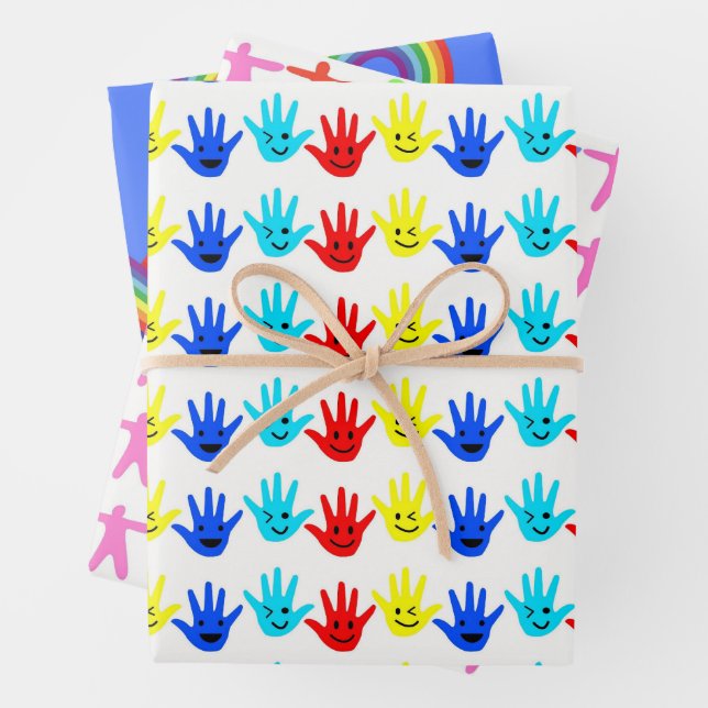 Feuille De Papier Cadeau Sensibilisation sur l'autisme (En situation)