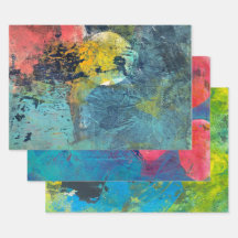 Série d'impression Gelli de peinture acrylique Abs