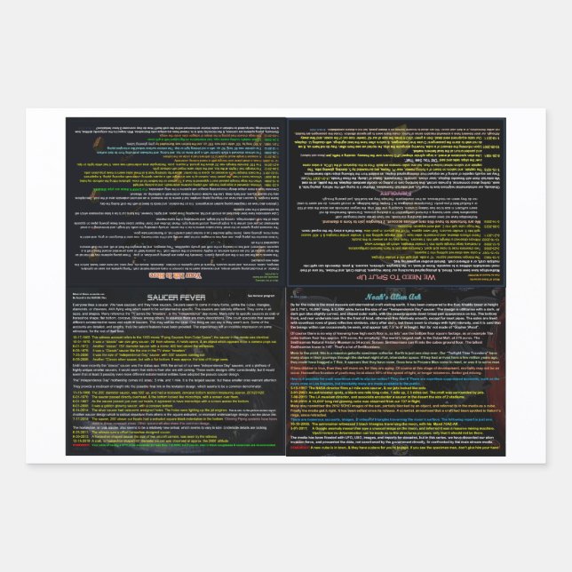 Feuille De Papier Cadeau Série UFO : UFO, Mars Mix (Devant)