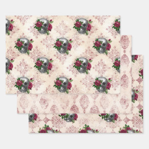 Feuille De Papier Cadeau Série Visage Gothique Design 16  