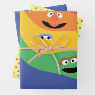 Feuille De Papier Cadeau Sesame Street Pals Rainbow