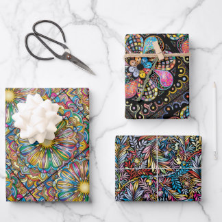 Feuille De Papier Cadeau Set de 3 