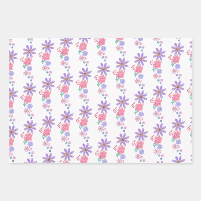 Feuille De Papier Cadeau Set de hojas papel regal Primera Comunión CECILIA (Devant)