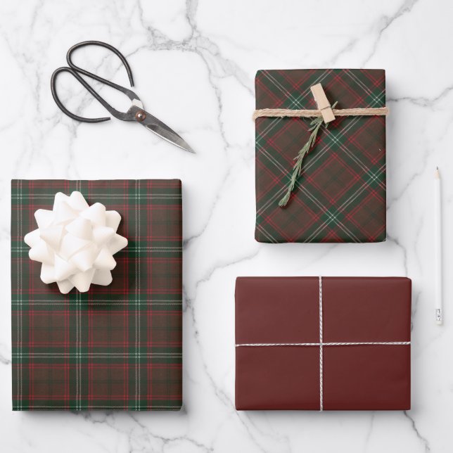 Feuille De Papier Cadeau Seton Chasse Moderne Original Tartan Wrap écossais (Recto)