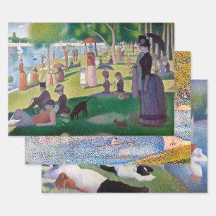 Feuille De Papier Cadeau Seurat, Paysage
