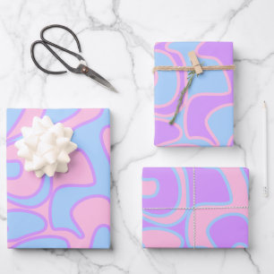 Feuille De Papier Cadeau Sexe Révéler rose bleu Super rétro unique
