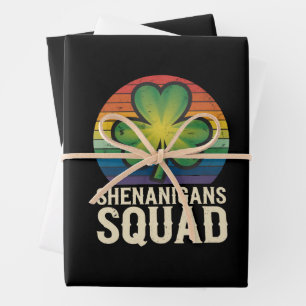 Feuille De Papier Cadeau Shenanigans Squad Correspondance Groupe Jour de la