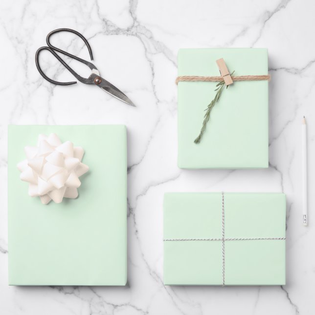 Feuille De Papier Cadeau Sherbet Green (Recto)