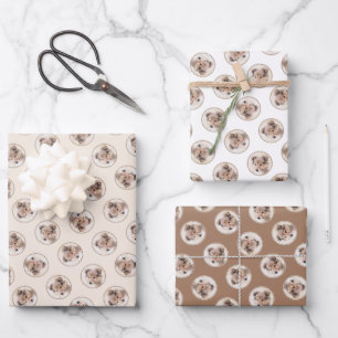 Feuille De Papier Cadeau Shetland Sheepdog Puppy Peinture Sheltie Chien Art