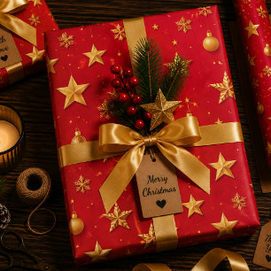 Feuille De Papier Cadeau Shine Starry Noël