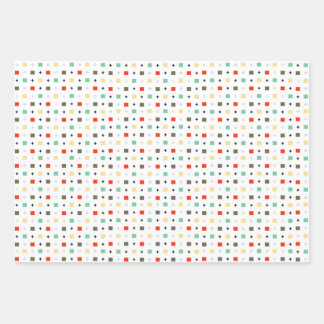 Feuille De Papier Cadeau Simple Coloré Motif géométrique élégant moderne