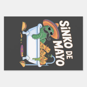 Feuille De Papier Cadeau Sinko de Mayo Cinco De Mayo Cactus Drôle