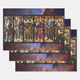 Feuille De Papier Cadeau SIX JOURS D'ANGELS DE CRÉATION par Edward Burne Jo