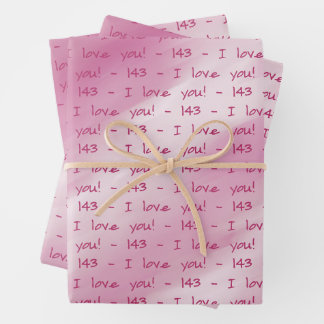 FEUILLE DE PAPIER CADEAU SKZ - 143 - I LOVE YOU GIFT WRAP
