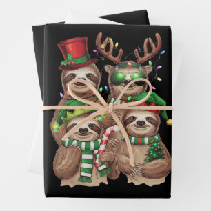 Feuille De Papier Cadeau Sloth Christmas Joyeux Slothmas Sloth Lover Cadeau