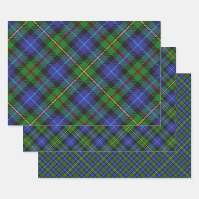 Feuille De Papier Cadeau Smith Scottish Clan Tartan Plaid Motif (Lot)