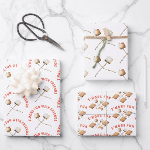 Feuille De Papier Cadeau S'mores Fun Bonfire Jardin Cookout Friendsgiving