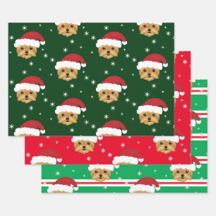 Feuille De Papier Cadeau Snowflake du Yorkshire Terrier Dog de Noël Père No