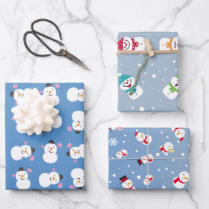 Feuille De Papier Cadeau Snowman Winter Wonderland
