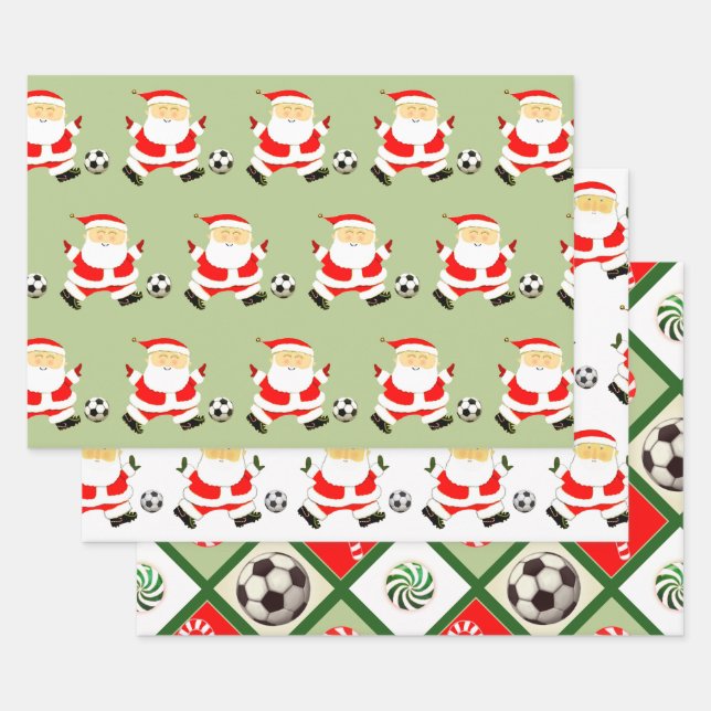Feuille De Papier Cadeau Soccer Noël Idées cadeaux de Noël (Lot)