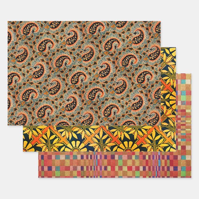 Feuille De Papier Cadeau Sofia, Zinnias et Taos Shift (Lot)