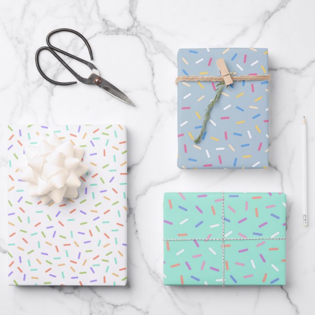 Feuille De Papier Cadeau soirée motif carrelée (Recto)