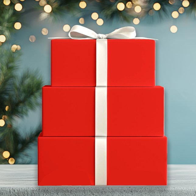 Feuille De Papier Cadeau Solide Rouge creux (Créateur téléchargé)