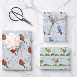 Feuille De Papier Cadeau Songbirds