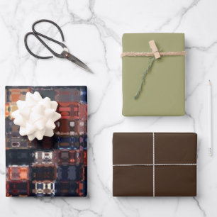 Feuille De Papier Cadeau Sophistication Design de Mosaïque de Verre Faux Ma