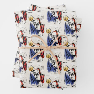 Feuille De Papier Cadeau Soul  Art éditorial du joueur saxophone