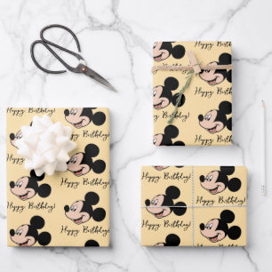 Feuille De Papier Cadeau Sourire de Mickey Mouse