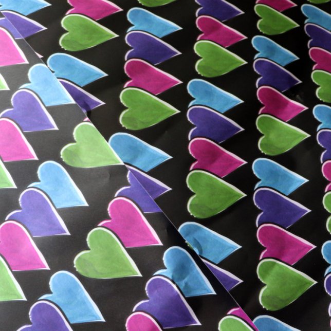 Feuille De Papier Cadeau Soyez Mienne Saint Valentin Coeurs Amateurs mignon (Créateur téléchargé)