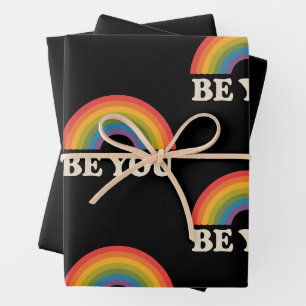 Feuille De Papier Cadeau Soyez Vous Fierté Gay Lesbienne LGBTQ Allié Arc-en