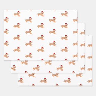 Feuille De Papier Cadeau Spaniel de Noël
