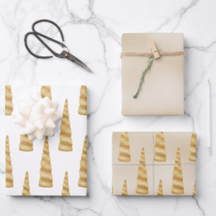 Feuille De Papier Cadeau Sparkle Gold Glam Unicorn Anniversaire