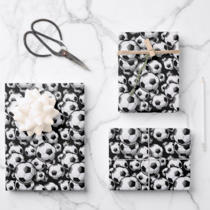 Feuille De Papier Cadeau sport de football mignon motif Enveloppement