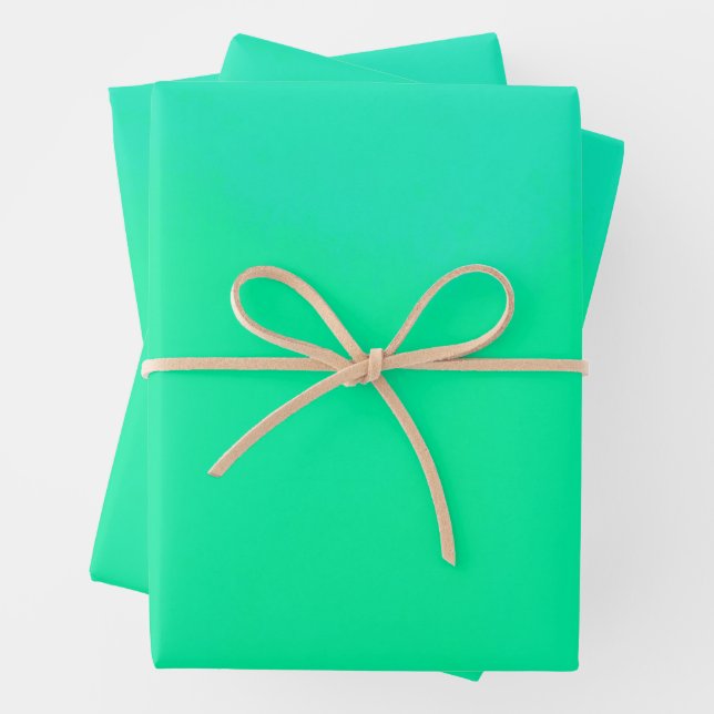 Feuille De Papier Cadeau Spring Green Gradient  (En situation)