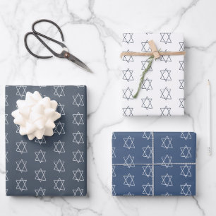 Feuille De Papier Cadeau Star of David Jewish Bar Mitzvah Hanoukka Simple