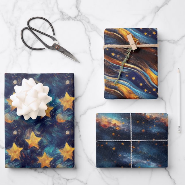 Feuille De Papier Cadeau Starry Sky (Recto)