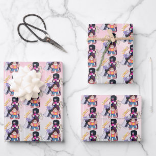 Feuille De Papier Cadeau Steven Universe   Pose du groupe Crystal Gem